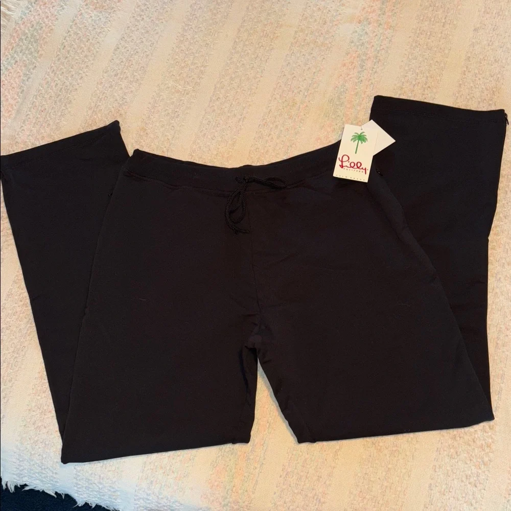 NWT Lilly Pulitzer black warm up casual pants sz XL sweats lounge - Picture 2 of 11